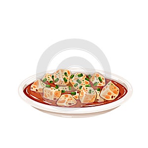 Mapo tofu chinese cuisine icon