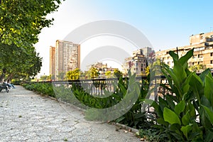 Mapocho river at downtown Santiago