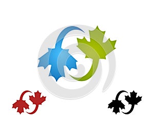 mapple leaf logo icon template