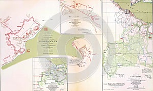 Maps of the battlefield and siege of Yorktown