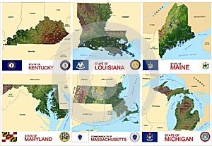 Maps counties USA states