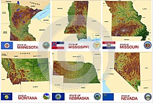 Maps counties USA states