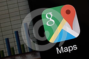 Maps and iphone 11 pro with the Google Maps logo