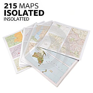 Maps isolated on white background