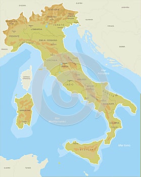 Maps of italy photo