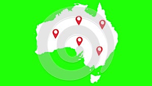 maps location australia and australia capital map location Sydney Melbourne Brisbane Perth Adelaide Hobart Darwin animated