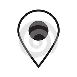 Maps pin. Location map icon.