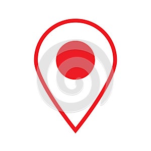 Maps pin. Location map icon.