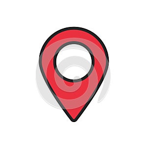 Maps pin. Location map icon.