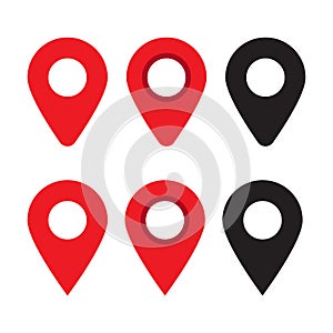 Maps pin. Location map icon.