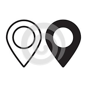 Maps pin. Location map icon. Location pin. Pin icon vector.