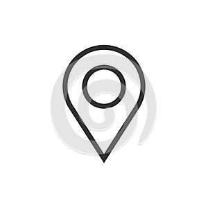 Maps pin. Location pin. Location map icon. Pin icon  isolated on white background