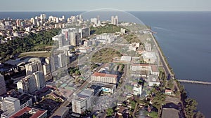 Maputo cityscape from above, capital city of Mozambique, Africa