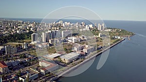 Maputo cityscape from above, capital city of Mozambique, Africa