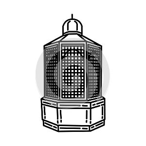 Maqam Ibrahim Icon. Doodle Hand Drawn or Outline Icon Style