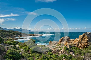Coastline of the Desert des Agriates in Corsica