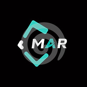 MAR creative minimalist letter logo. MAR unique  initials alphabet letter logo design