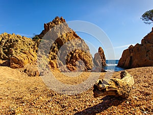 Mar Menuda beach in Tossa de Mar, Catalonia, Spain