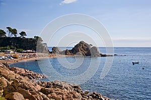 Mar Menuda beach in Tossa de Mar. Costa Brava, Catalonia, Spain