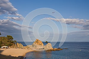 Mar Menuda beach in Tossa de Mar. Costa Brava, Catalonia, Spain