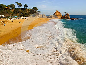 Mar Menuda beach in Tossa de Mar, Catalonia, Spain