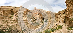 Mar Saba convent panoramic view.