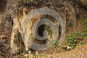 Mara`s chamber sand caves in Latvia photo