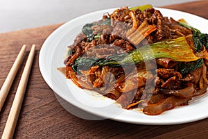 Mara xiang guo stir-fried meat, vegetables, and dried tofu in mara sauce