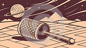 Maracalike Object on Moon Surface, Planets, vector design Generative AI