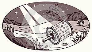 Maracalike Object Under Dramatic Spotlight, vector design Generative AI