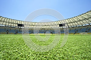 Maracana Football Stadium Pitch Level View