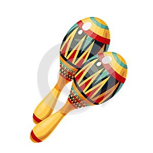 Maracas icon, musical instrument of maraca. photo