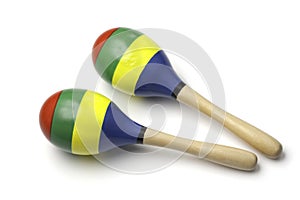 Maracas on white photo