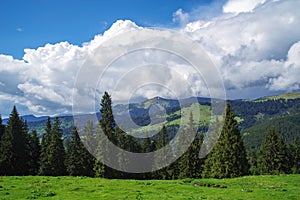 Maramures Mountains seen from Prislop Pass, Romania, Europe