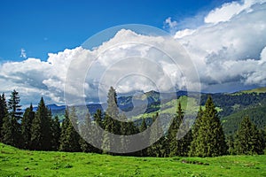 Maramures Mountains seen from Prislop Pass, Romania, Europe