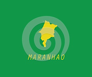 Maranhao outline map Brazil state region