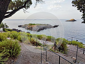 Maratea - Punta della Matrella e Isola Sant\'Ianni dal Solarium Le Terrazze all\'alba photo