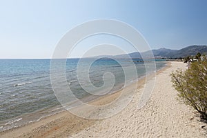 Marathon beach in Attica near Athens, Greece