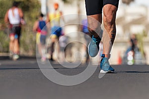 Marathon competition during an ironman