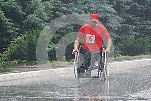 Marathon men with paraplegia