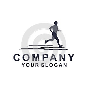 marathon, run, sport, logo design template,vector