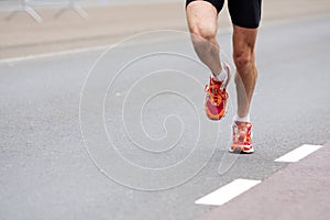 Marathon runner, close shot