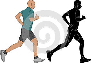 Marathon runner illustration
