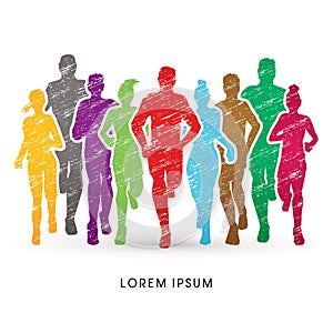 Marathon Runners graphic