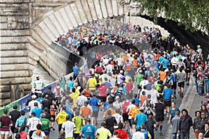 Marathon runners in paris