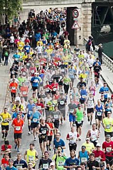 Marathon runners in paris