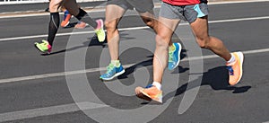 Marathon runners running photo