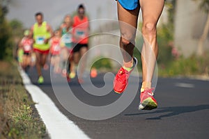 Marathon running race