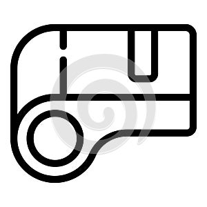 Marathon whistle icon outline vector. Walk sprint