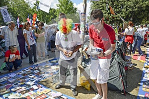 Marauder Library, Grant brought books and free books are distributed.